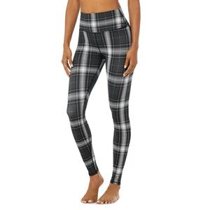 ALO Yoga Black and White Plaid Leggings